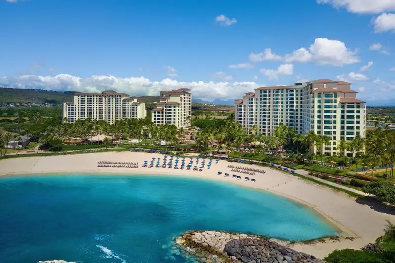 Marriott's Ko Olina Beach Club — the view guests actually arrive to