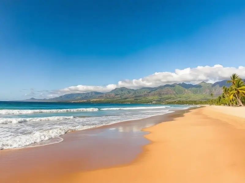 The Wailea coastline on Maui