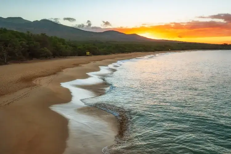 Sunset over Makena Beach, one of the best beaches in Maui